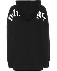 Palm Angels Sweat-shirt à capuche imprimé en coton - Noir