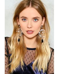 Lyst Nasty Gal Gypsy Forever Earring Set In Metallic Nasty Gal Moon Drop Statement Earring Lyst