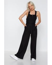 Nasty Gal Jump The Queue Wide-leg Jumpsuit - Black