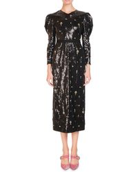 Lyst Elizabeth And James Emmy Sleeveless Cutout Sheath Dress In Red Erdem Emmy Ditsy Stone Embellished Puff Sleeve Midi Dress Lyst