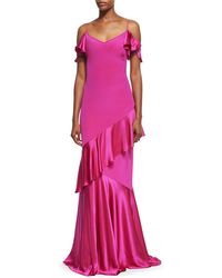 theia cold shoulder gown