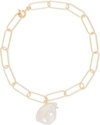 Alighieri The Talisman Gold-plated Pearl Anklet - Metallic