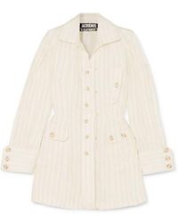 Jacquemus Roman Striped Linen Shirt - White