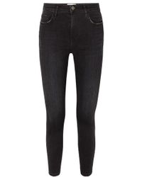 Current/Elliott Jean Skinny Taille Haute The Stiletto - Noir