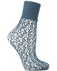 Wolford Fishnet Socks - Blue