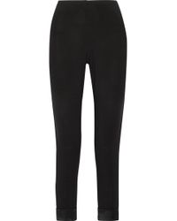 La Perla Blooming Satin-trimmed Stretch-modal Pajama Pants - Black