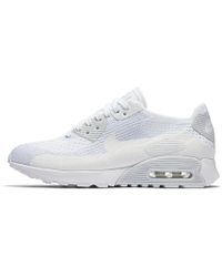 lyst nike air max 90 ultra flyknit donne scarpa in bianco lyst nike air max 90 ultra flyknit donne scarpa in bianco