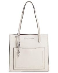 Leather Tote Medium Grind Lyst The Marc Jacobs IqXv4wvC