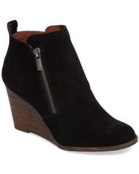 lucky brand yesterr wedge bootie