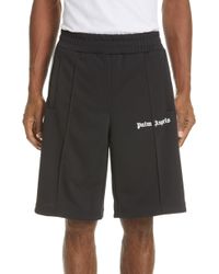 palm angels black track shorts