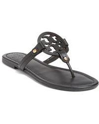 Lyst - Tory Burch Mini Miller Leather Ballet Flats in Natural