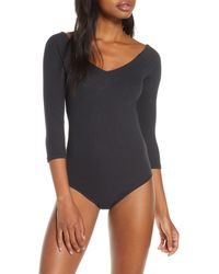 Free People Bardot Bodysuit - Black