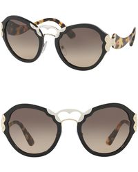Prada Irregular Catwalk Sunglasses Prada PR 03USF CATWALK Irregular Sunglasses For Women main image 4