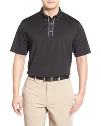 Men S Lone Cypress Pebble Beach Clothing Lone Cypress Pebble Beach Stripe Moisture Wicking Golf Polo Lyst