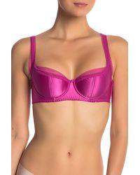 Dita Von Teese Satin Balconette Bra (b-f Cups) - Purple