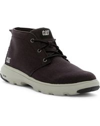 mens leather and canvas boots