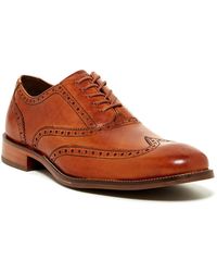 Lyst - Cole Haan Leather Wingtip Brogue Oxfords in Black for Men