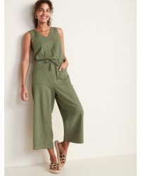 old navy olive green jumpsuit