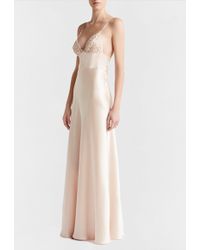 La Perla Petit Macrame Long Night Dress - Natural