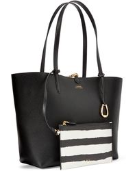 Faux Leather Reversible Tote Black