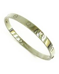 Lyst Cartier Love Bracelet 19 18k White Gold Silver In Metallic Cartier Love Bracelet Bangle K18wg 750 White Gold Lyst