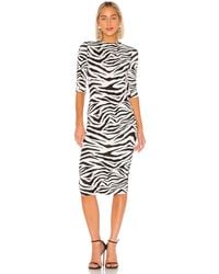 Alice + Olivia Delora Fitted Mock Neck Dress - Weiß