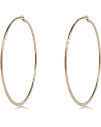 Lyst Aldo Ultra Thin Oversized Hoop Earrings In Metallic River Island Gold Tone Oversized Hoop Earrings Lyst