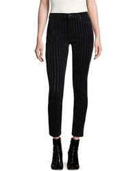 Hudson Jeans Nico Striped Cotton Jeans - Black