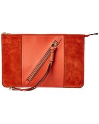 Chloé Myer Women S Bags Chloé Myer Leather Suede Pouch Lyst