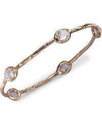 Ippolita Clear Quartz Motherofpearl Bangle Bracelet In