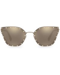 Valentino 59mm Studded Butterfly Sunglasses - Metallic
