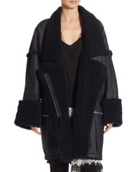 Zimmermann Riot Oversized Leather Jacket - Blue