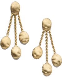 Lyst Marco Bicego Siviglia Diamond 18k Yellow Gold Drop Earrings Marco Bicego Siviglia 18k Yellow Gold Three Strand Earrings Lyst