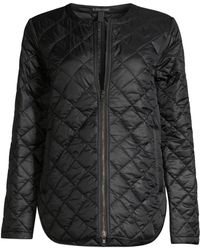 Eileen Fisher Diamond Quilted Recylced-nylon Jacket - Black