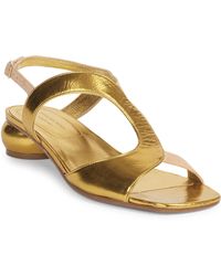 dries van noten gold sandals
