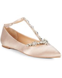 badgley mischka vivien ankle strap flats