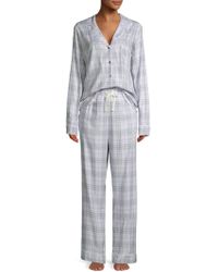UGG Raven Flannel 2-piece Pajama Set - Blue