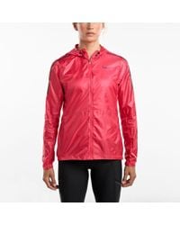 saucony running jacket brown