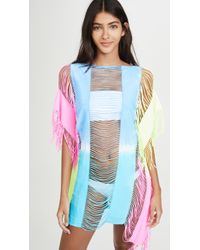 Pilyq Neon Tie Dye Cover Up Dress - Blue