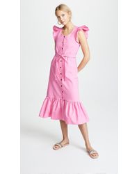 No 6 Viola Wrap Dress In Black English Pheasant Lyst No 6 Aidan Dress Lyst