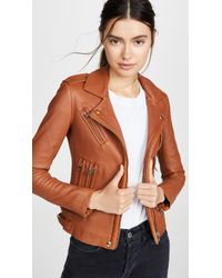 Iro Han Leather Biker Jacket In Dark Green Lyst Han Leather Biker Jacket In Dark Green