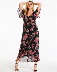 Womens Lovedrobe Print Pleated Maxi Dress Simply Be