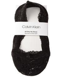Calvin Klein Chaussettes Protège-pieds Lace - black femmes Chaussettes en Noir