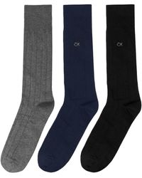 Calvin Klein Chaussettes en Boîte Lot de 3 femmes Chaussettes en Bleu