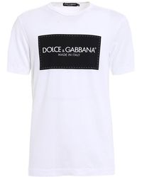 Lyst - Dolce & gabbana Virgin Mary Print T-shirt in Gray for Men