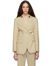 Jacquemus Blazer beige La Veste de Costume - Neutre