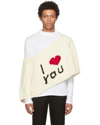 raf simons i love you sweater