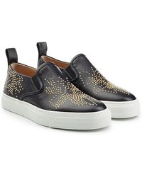 chloe leather sneakers