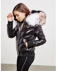 FROCCELLA Multi Fur Bomber Jacket Black