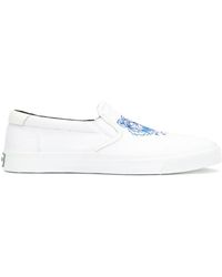 kenzo tiger slip on sneakers